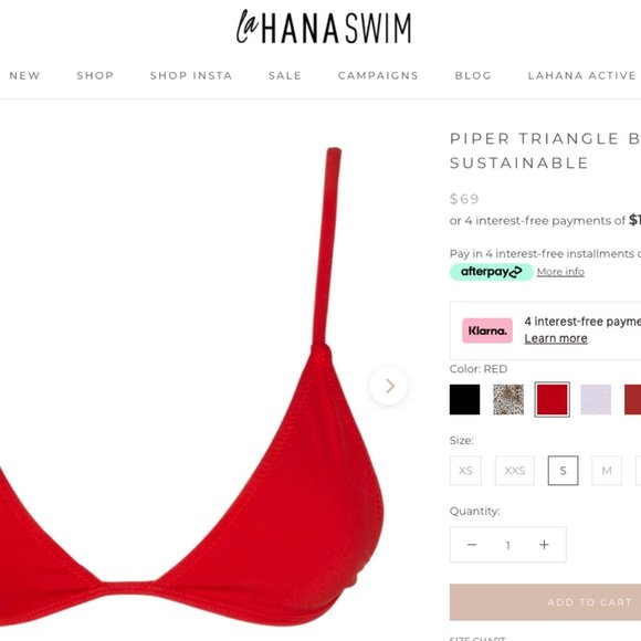 Lahana Swim Red Bikini NWT - Picture 5 of 6